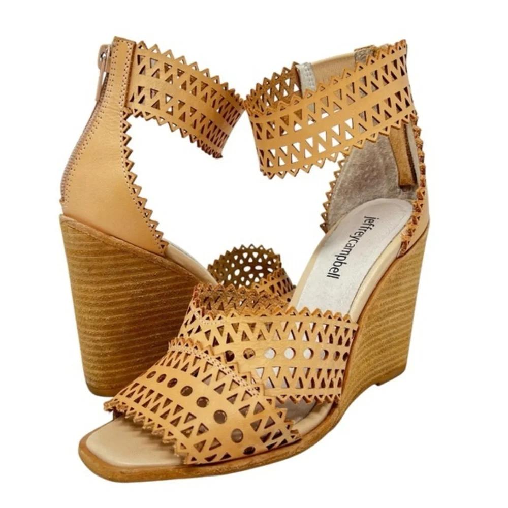 Jeffrey Campbell Camel Cutout Wedges
